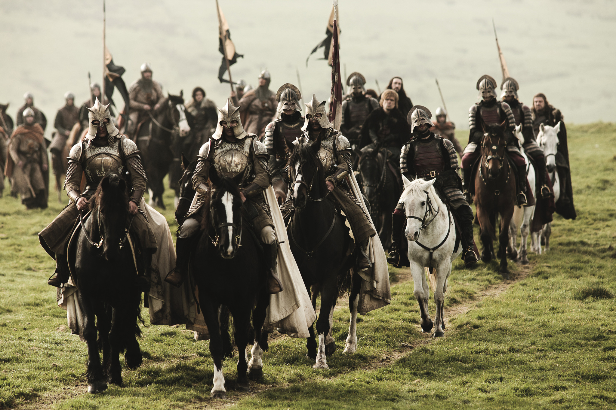 Still of Sean Bean, Peter Dinklage, Joseph Mawle and Kit Harington in Sostu karai (2011)