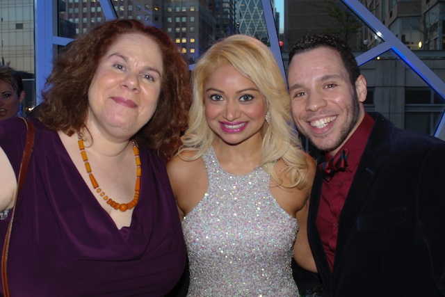 Producer Rachel Kadushin with Dr. Shireen Fernandez and two-time Tony Nominee and movie star Robin De Jesus. Robin is starring as 