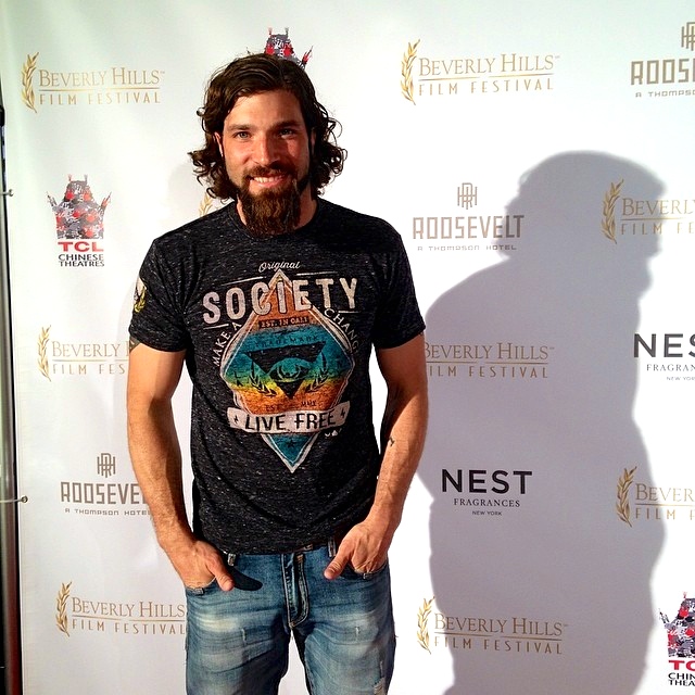 Nicholas @ 2014 Beverly Hills Film Festival April 2014. Rocking the beard truly stepping into character.