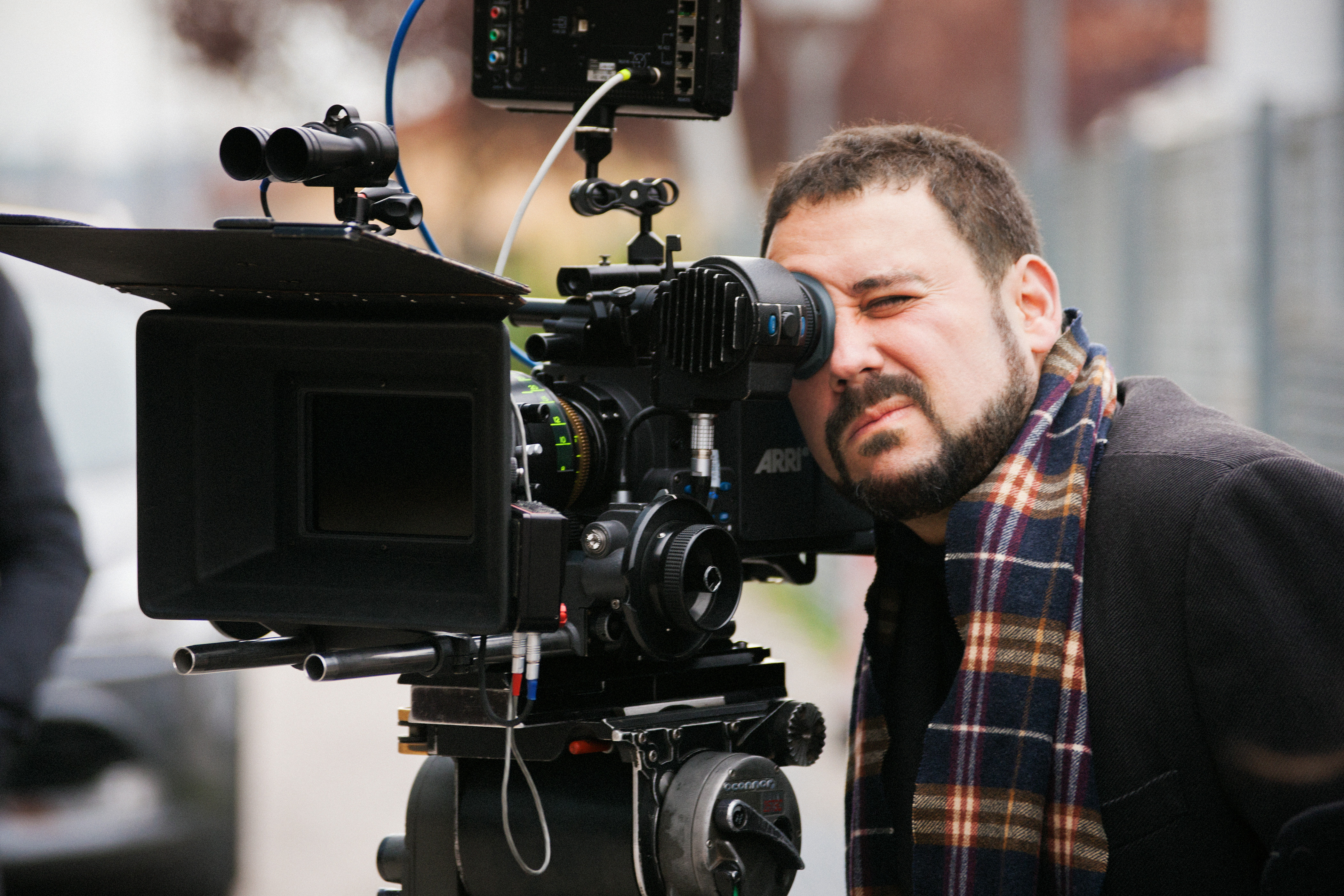 Director Victor Perez on the set of Another Love