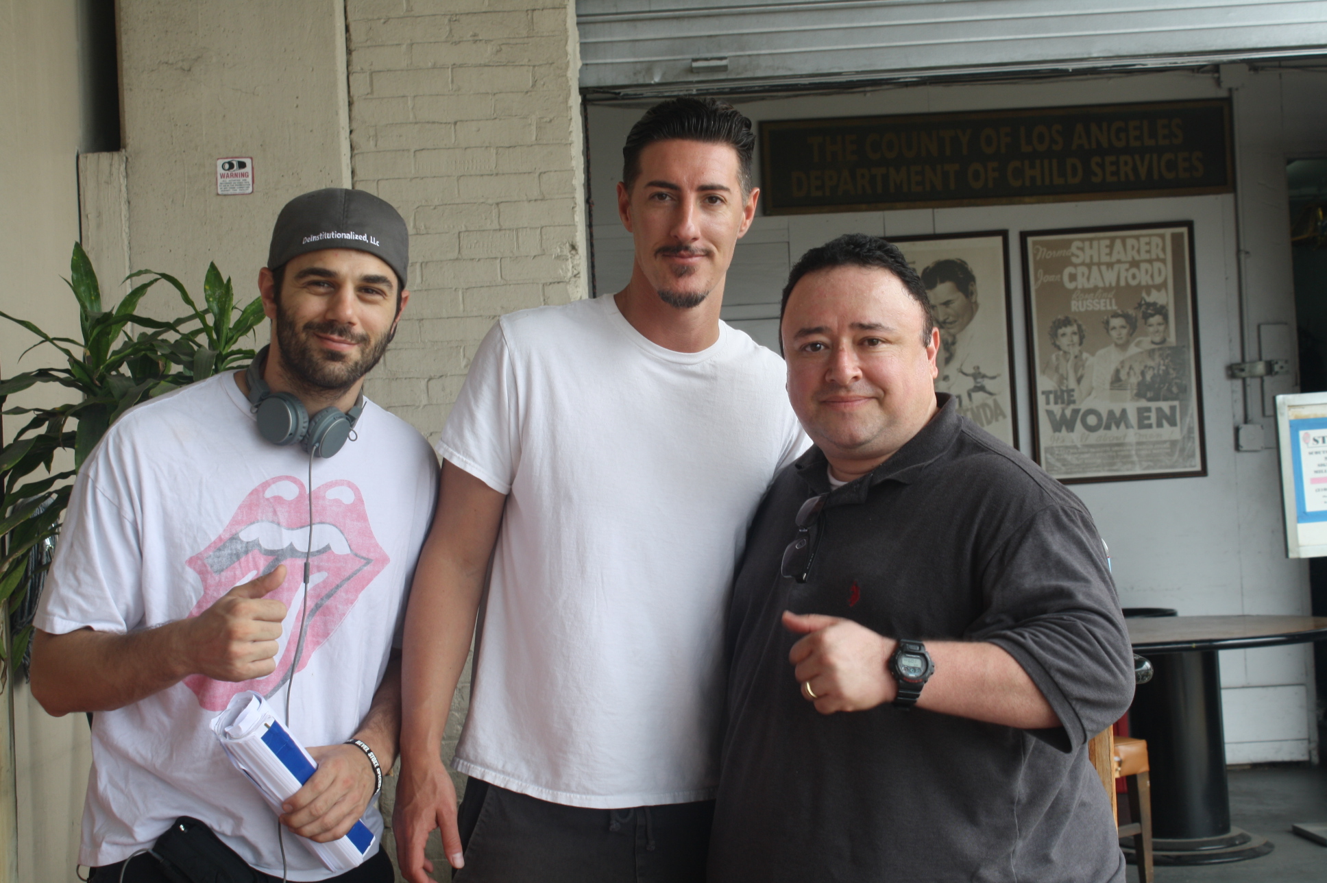 Jared Cohn, Eric Balfour and Gabriel Campisi on the set of Little Dead Rotting Hood.