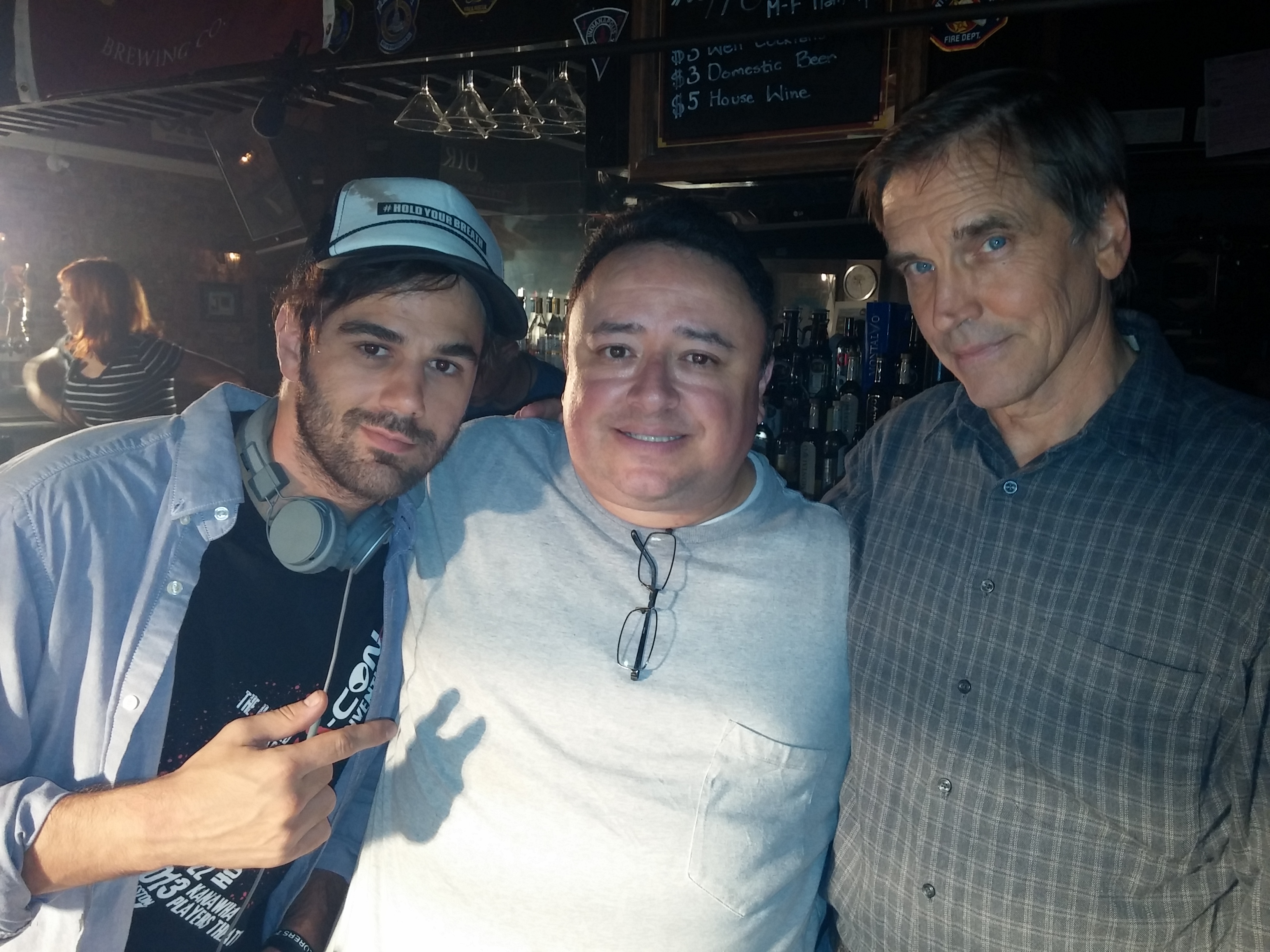 Jared Cohn, Gabriel Campisi and Bill Moseley on the set of The Horde.