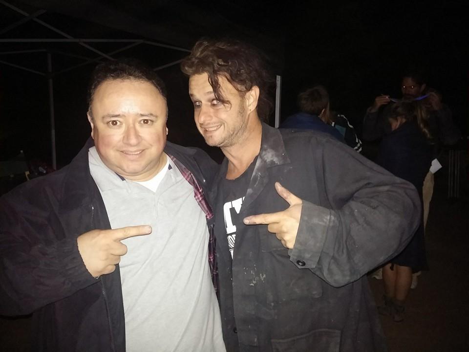 Gabriel Campisi with FX wizard Eric Fox on the set of The Horde.