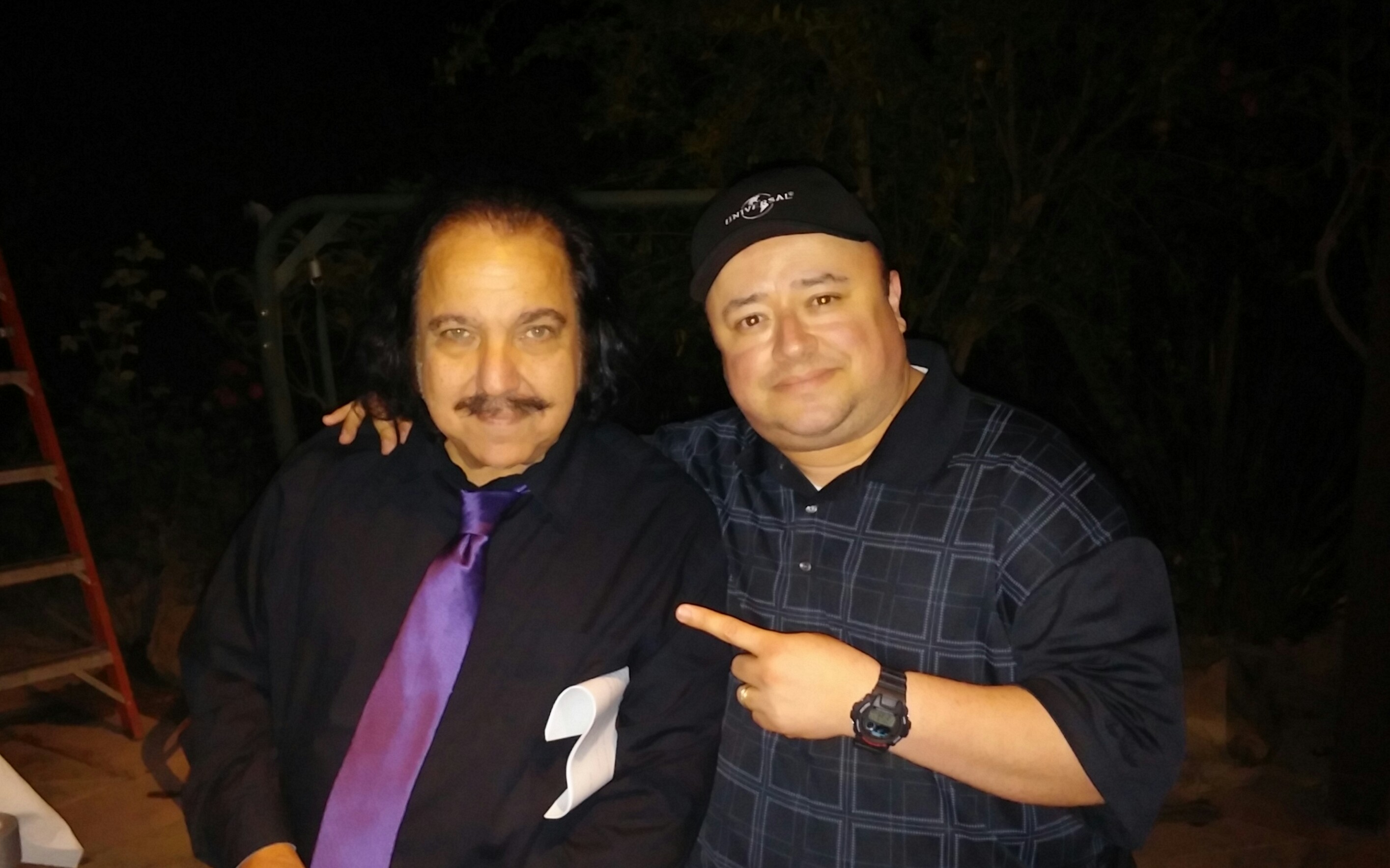 Ron Jeremy and Gabriel Campisi on the set of School's Out.