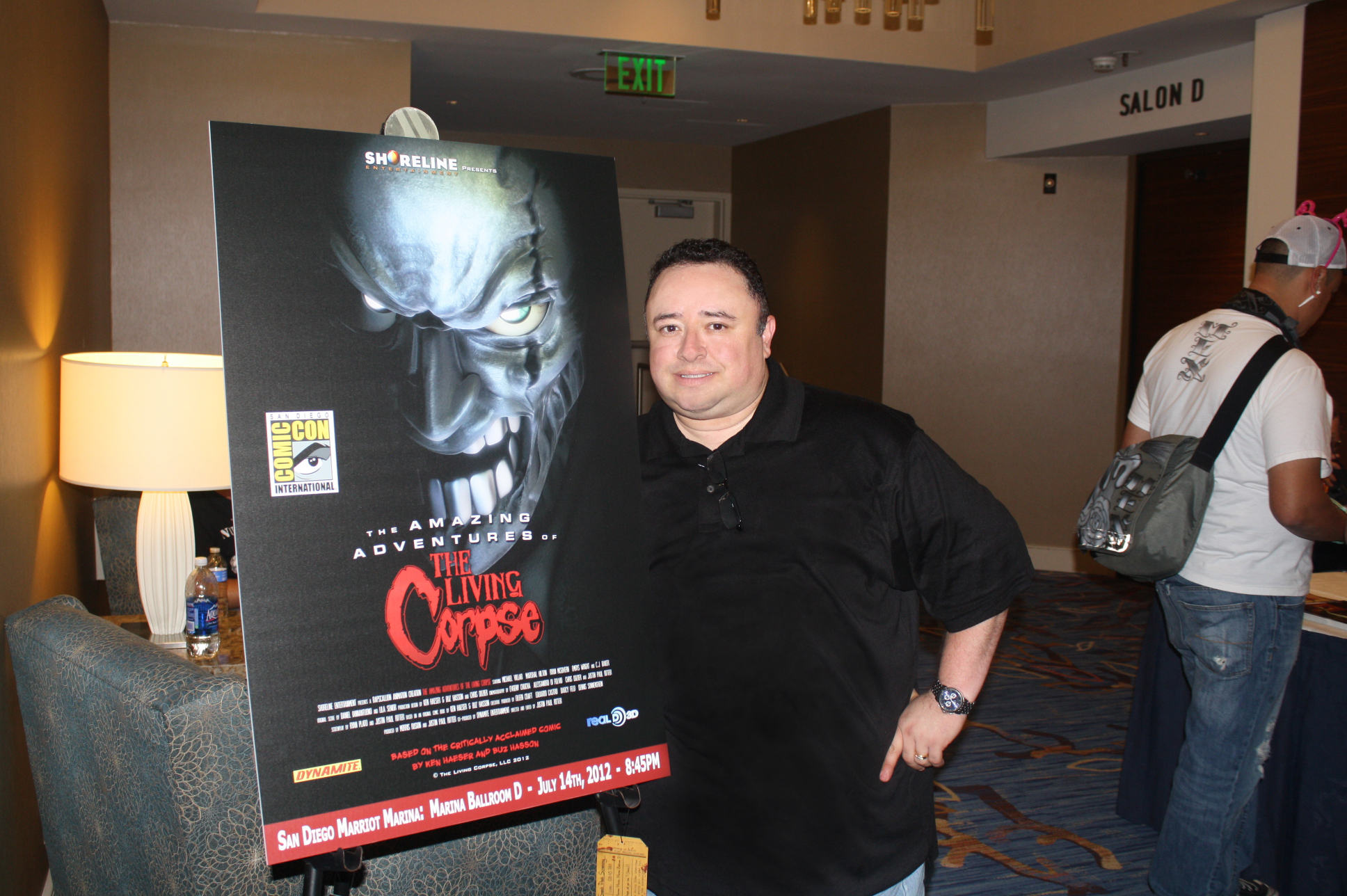 At the screening of The Amazing Adventures of the Living Corpse in San Diego at Comic Con 2012.
