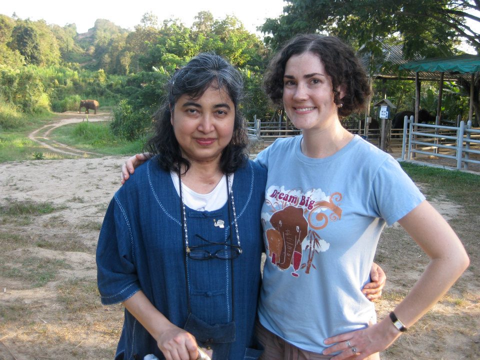 Windy Borman with Soraida Salwala, founder of the FAE Elephant Hospital in Thailand and star of 
