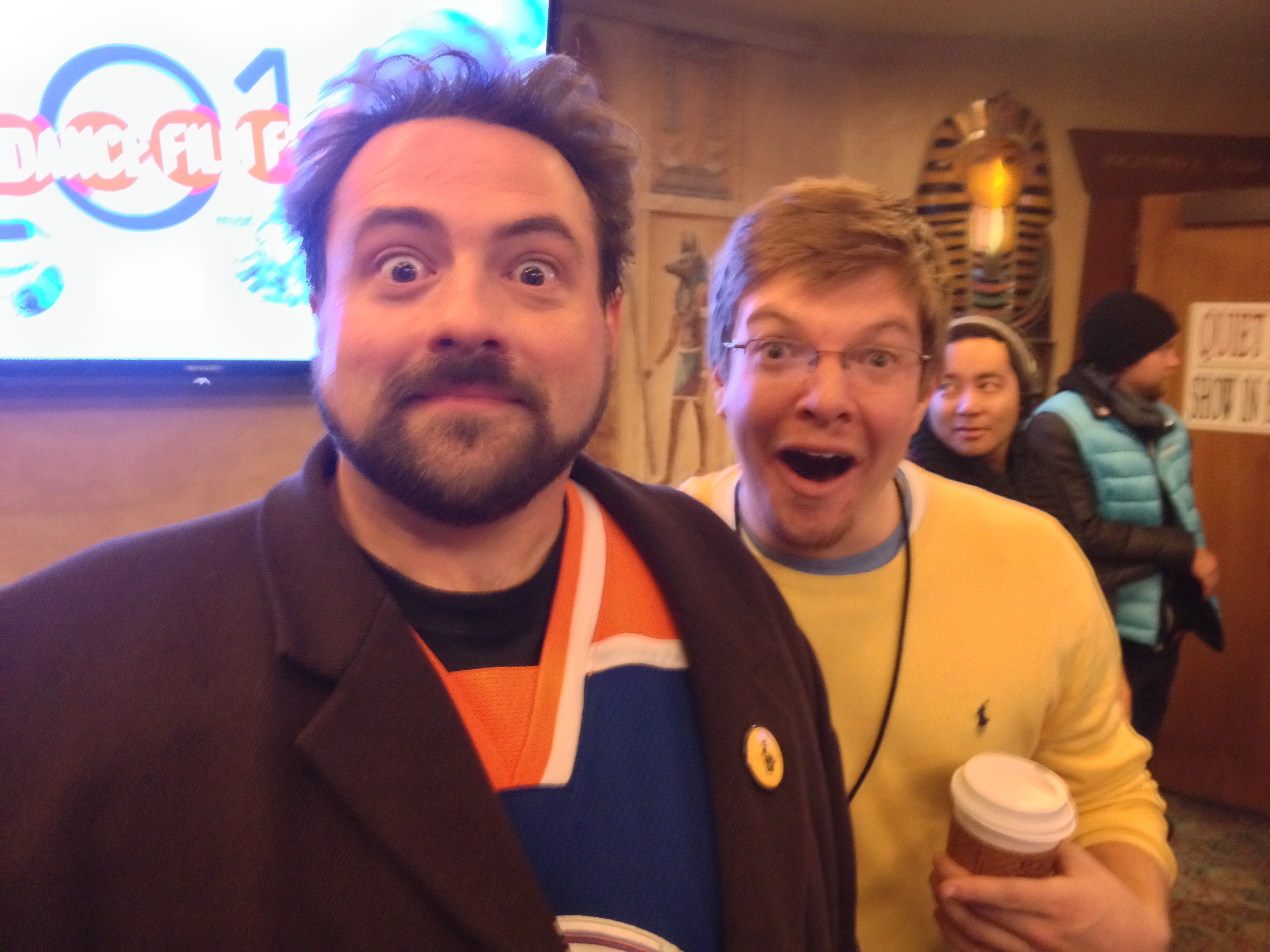 Cameron Scott Nadler with Kevin Smith at the Sundance Film Festival 2014.