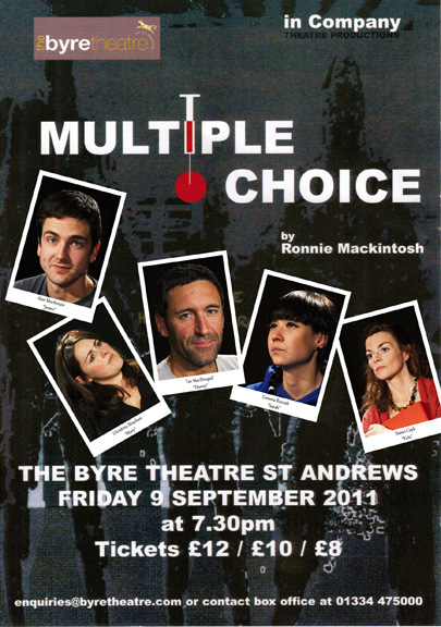 Poster for Multiple Choice at The Byre Theatre, St Andrews