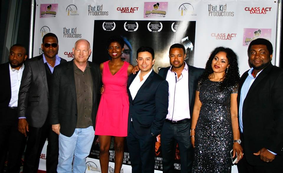 Nene Nwoko and the cast of Take The Spotlight movie.