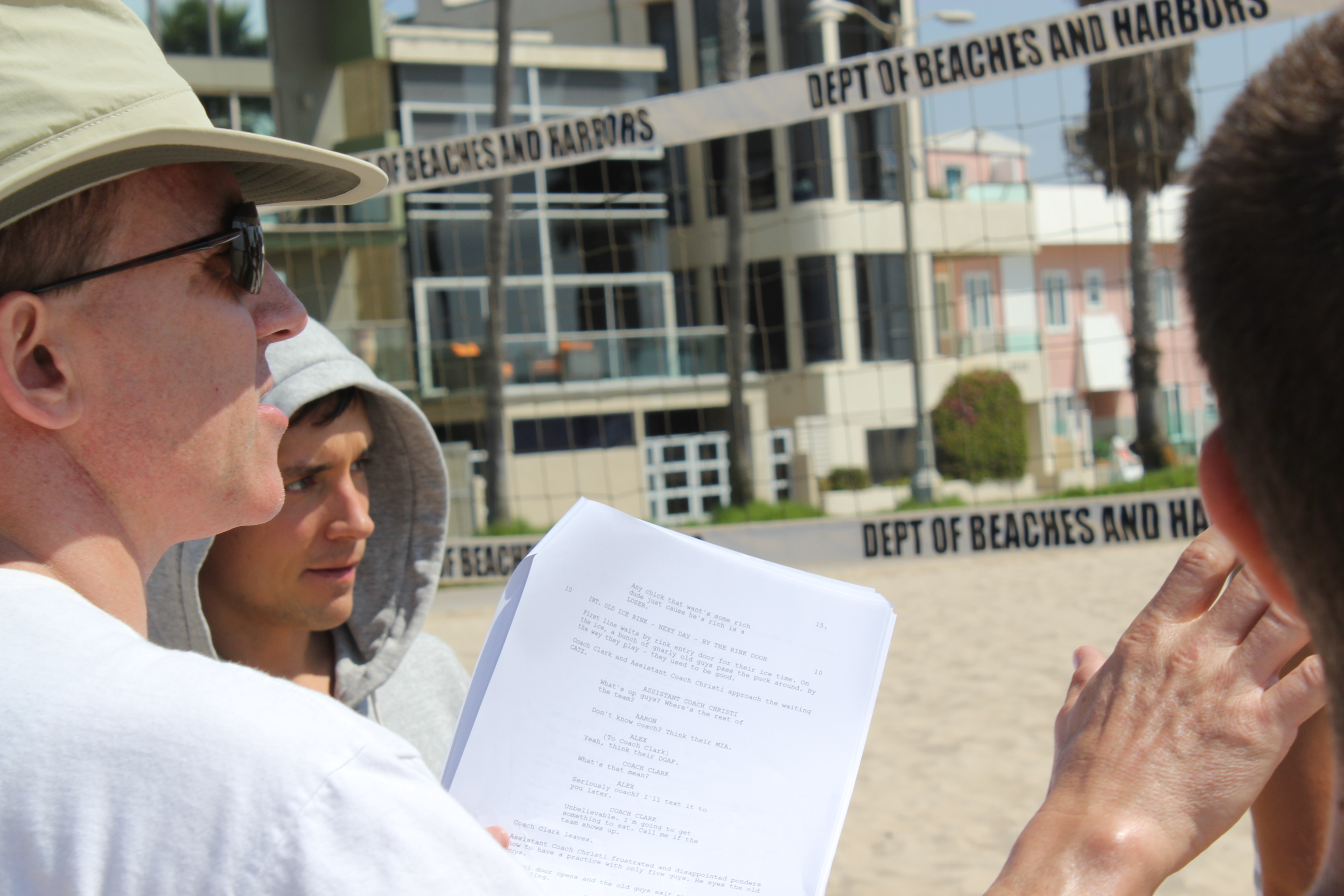 Viktor Argo on set of Power Play Venice Beach, CA