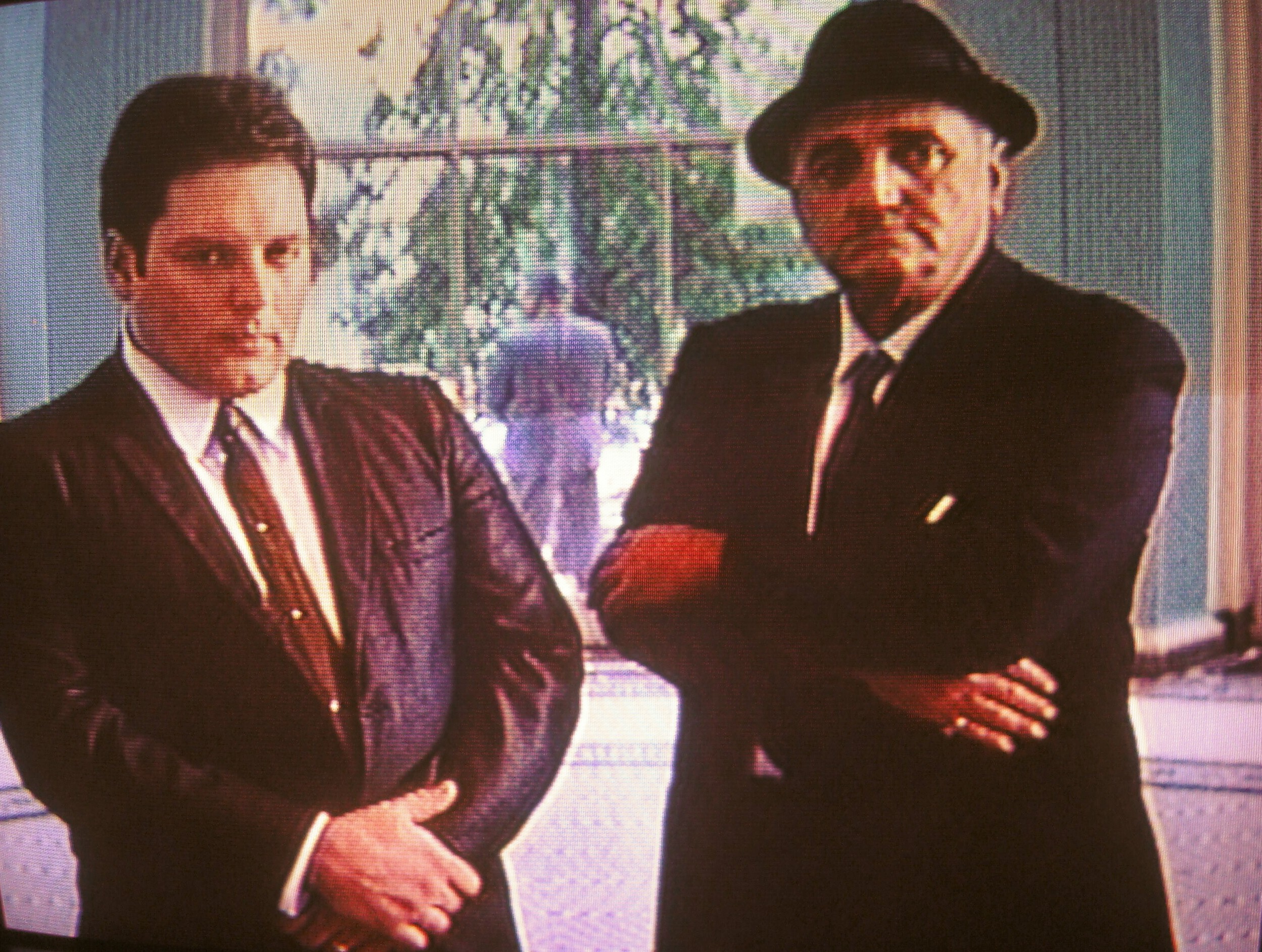 Joe DeBartolo (left) as a mob boss in episode 10, Crime Pays of the TV show 'Crime Story', 1986