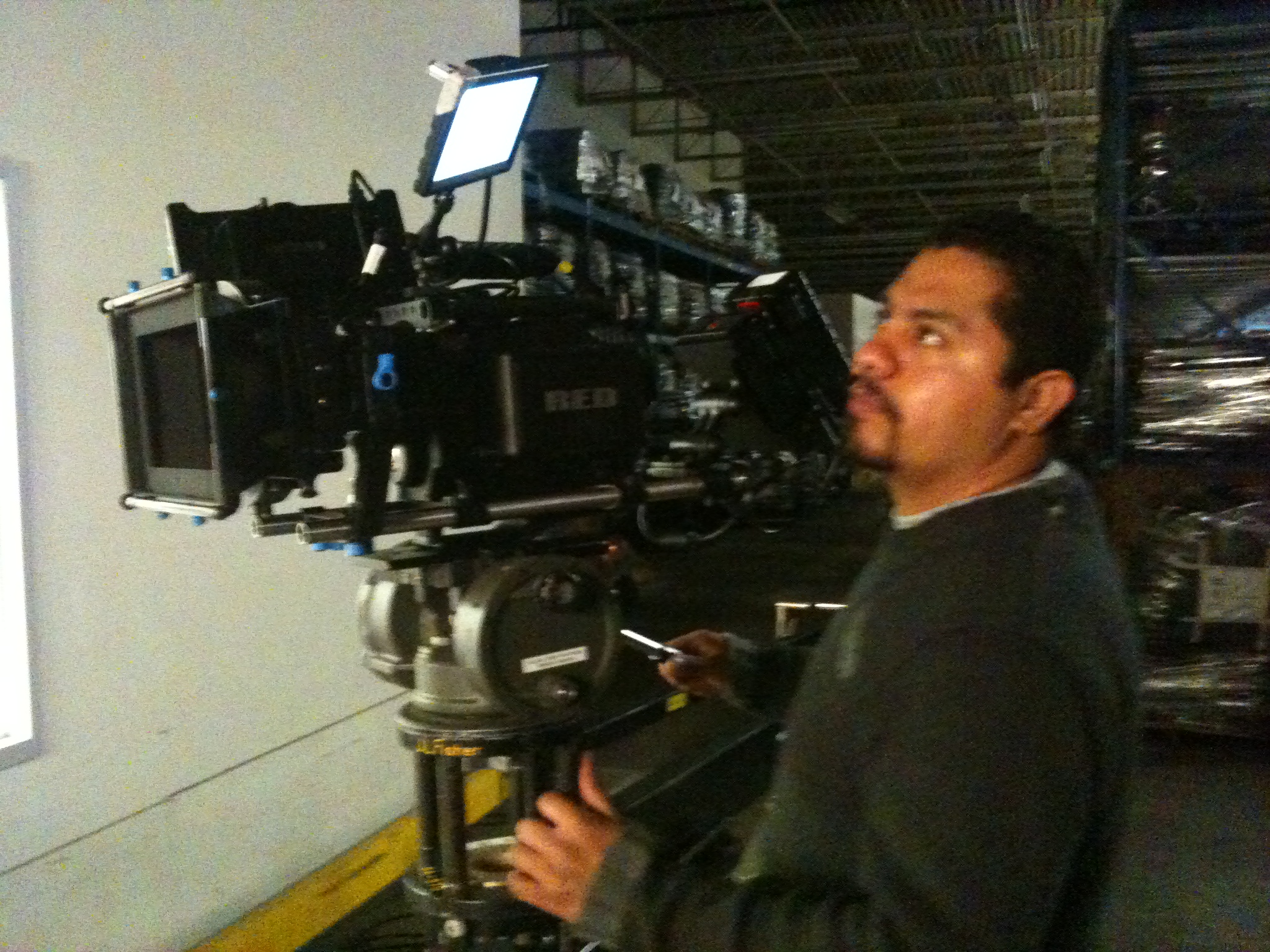 Gabriel Medina on set 