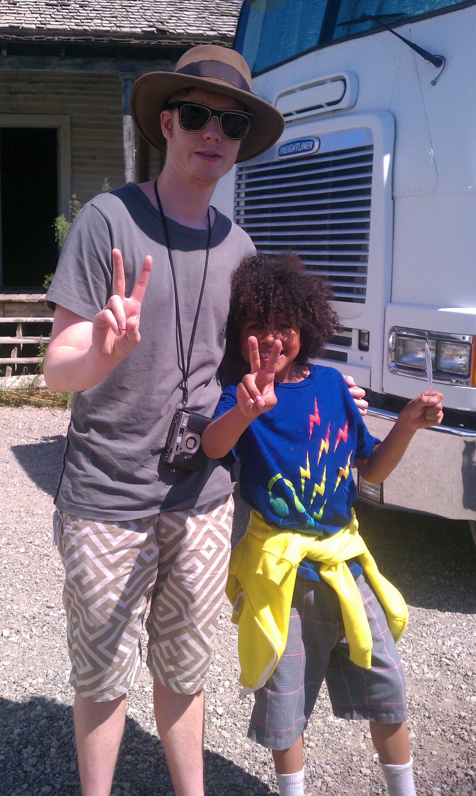 Nick with D.A. Wallach of the indie band CHESTER FRENCH for the music video Glowing directed by TYLER, THE CREATOR