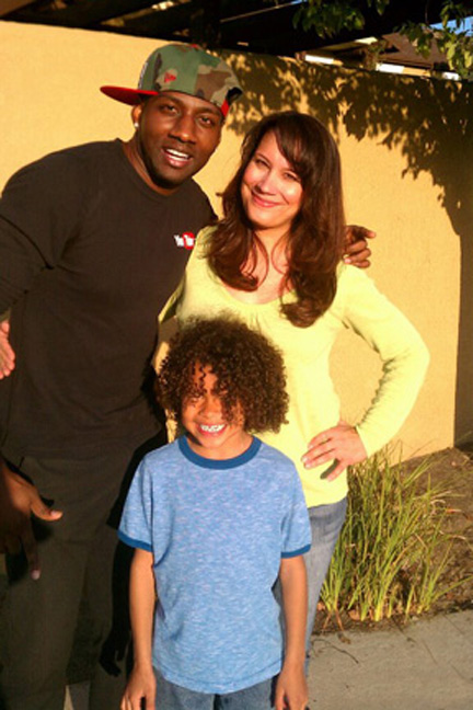 With DeStorm and mom Suzanne Gutierrez on the set of FINALLY FREE music video.