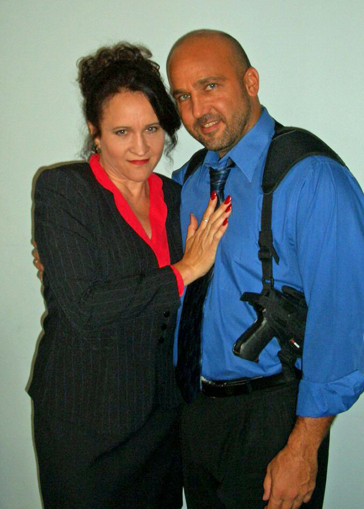 as Delilah McDaniel with Bryan Hanna on the set of 