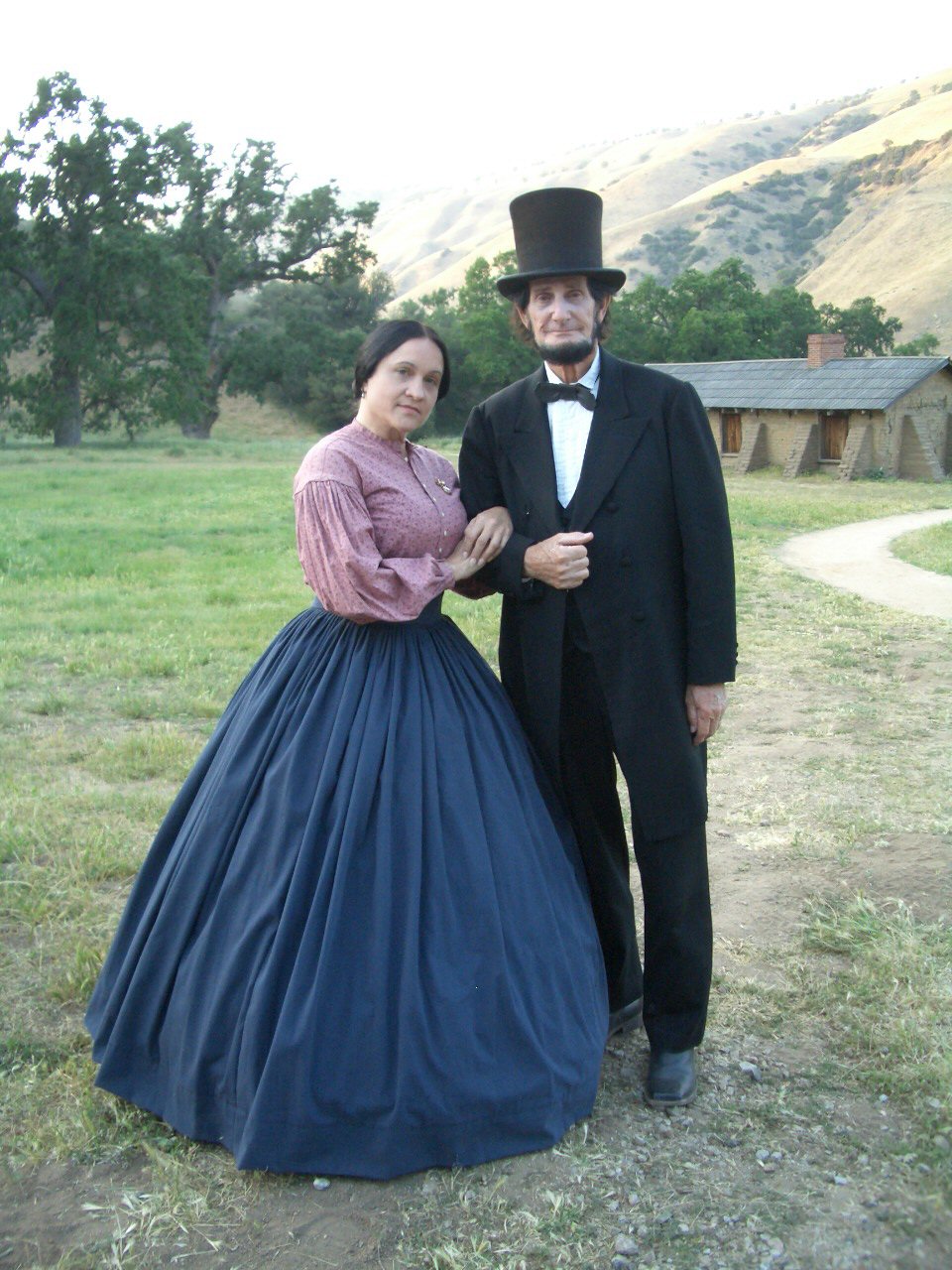as Mary Surratt on the set of The Hunt for John Wilkes Booth, 2006
