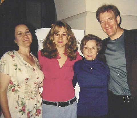 with CJ Jones, Oscar winner Kim Hunter, and director Doug Green, at premiere of The Hiding Place (starring Kim with Timothy Bottoms) - Pasadena, California 2000