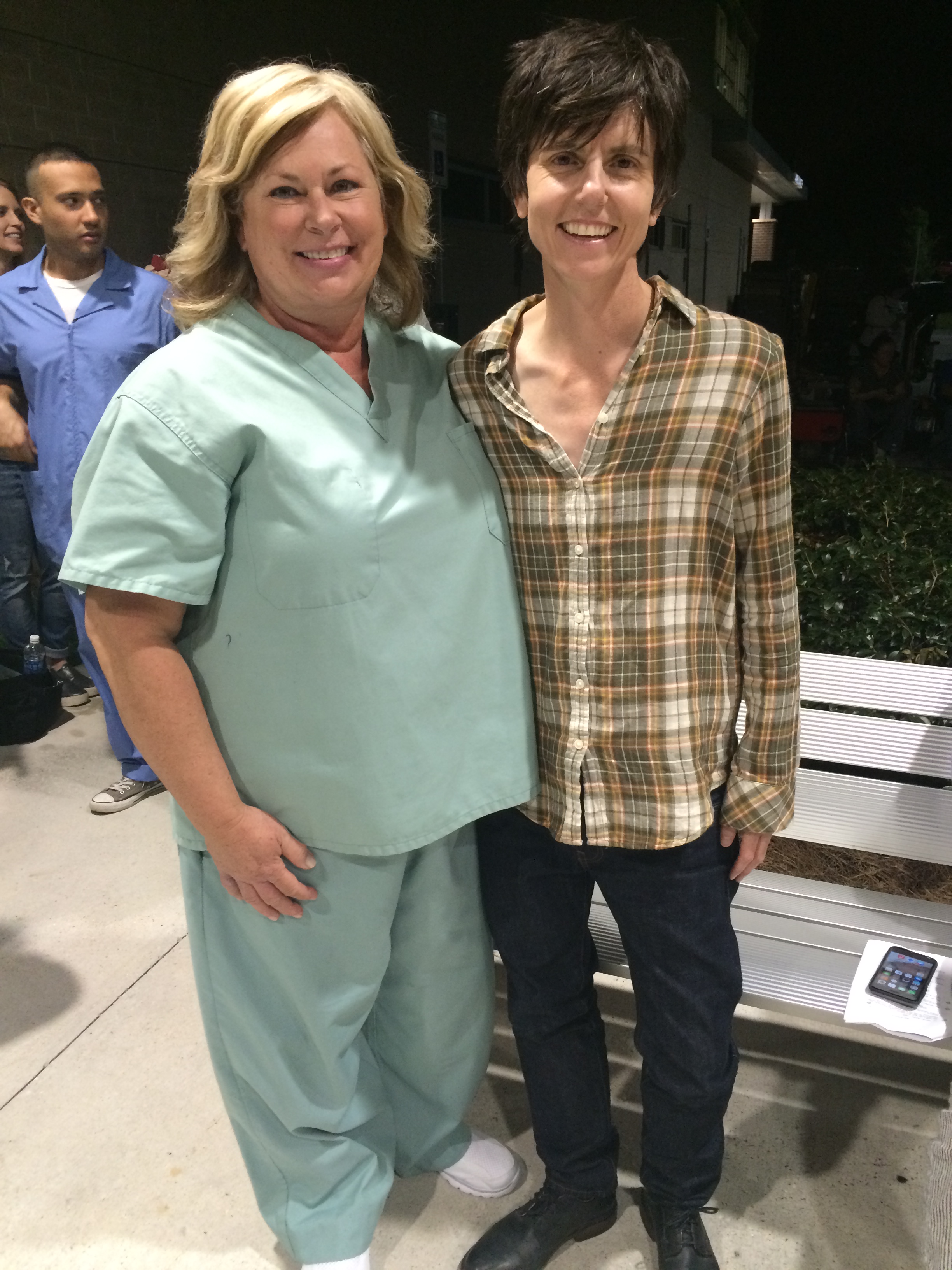 Nurse Mellie character with comedian Tig Notaro