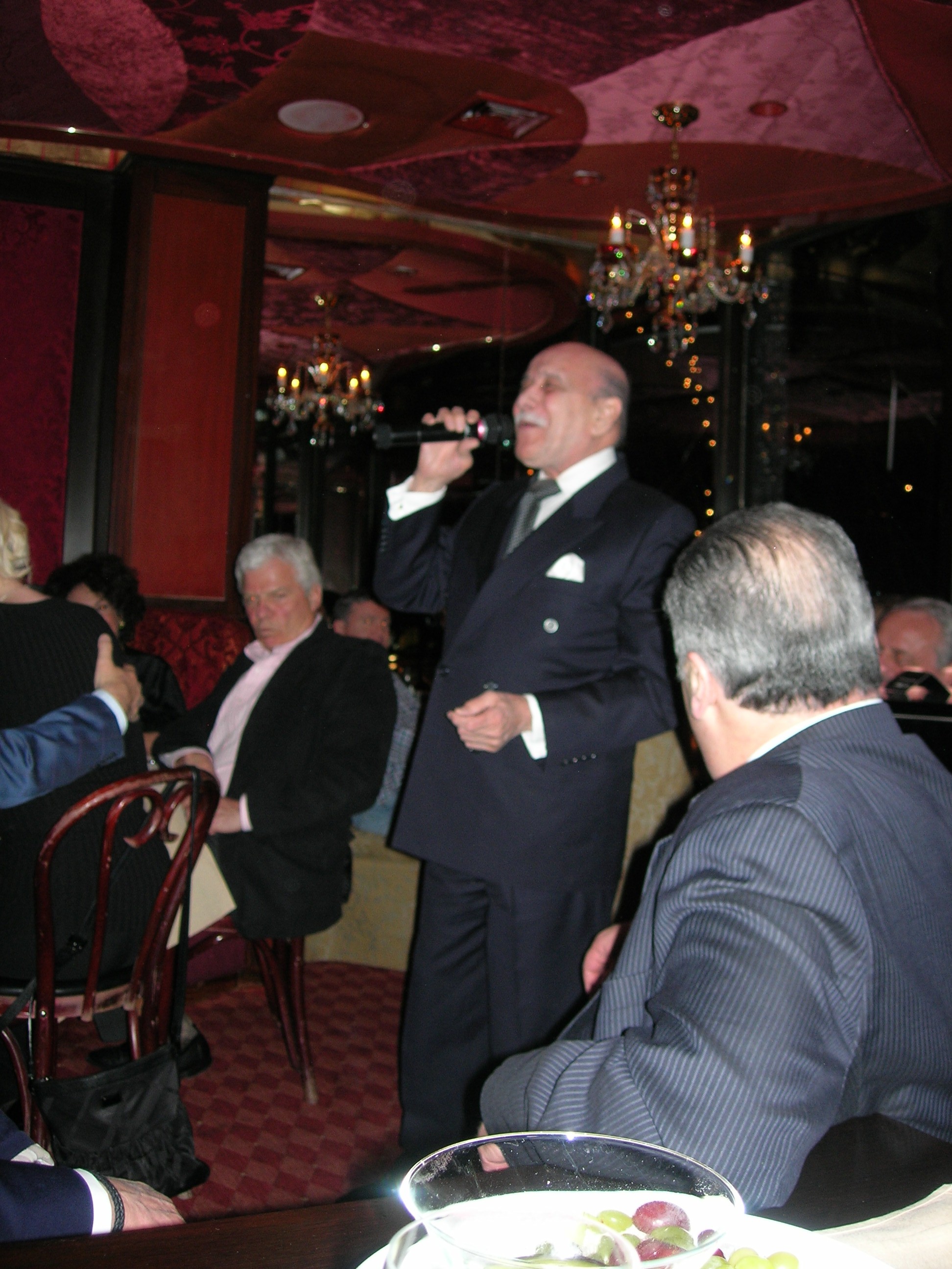 SINGING AT CLUB A STEAKHOUSE, NYC.