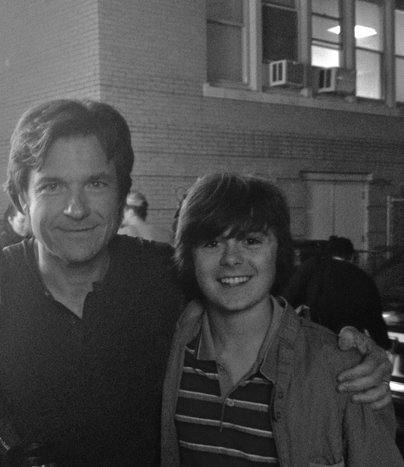 Jason Bateman and Kyle Donnery on the set of The Family Fang