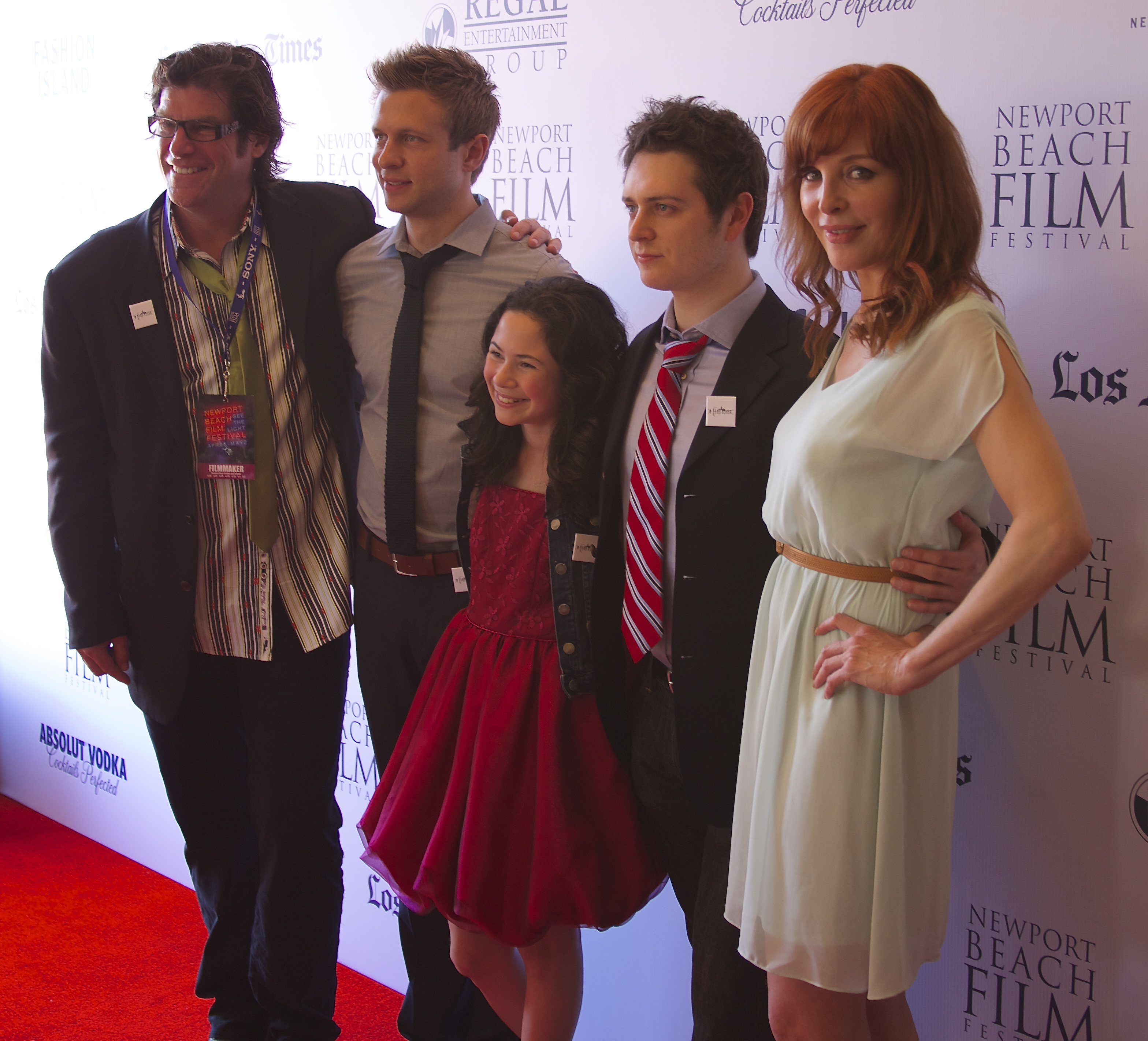 On the Red Carpet @ Newport Beach Film Festival - 2013 w/ Jamie Spilchuk, Jordyn Negri, Steven Yaffee, and Jayne Heitmeyer.