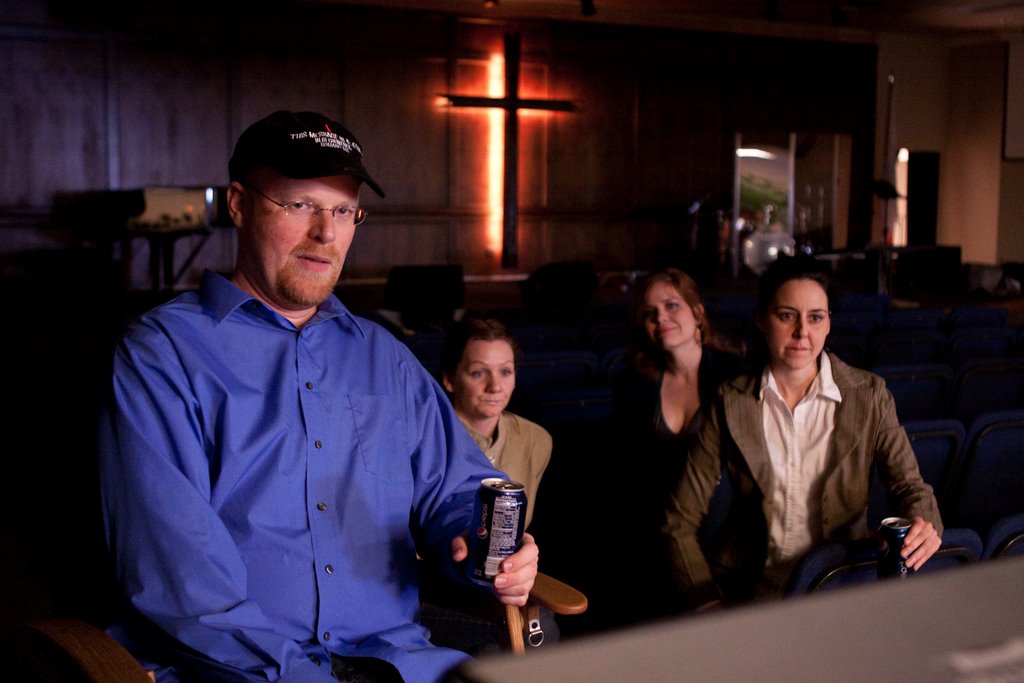 Producer/Director/Actor Christopher Shawn Shaw, Photography Assistant Lindsey Fischenich, Actress Lexi Marman, and Producer Colleen Bennett, SKIP LISTENING, 2010