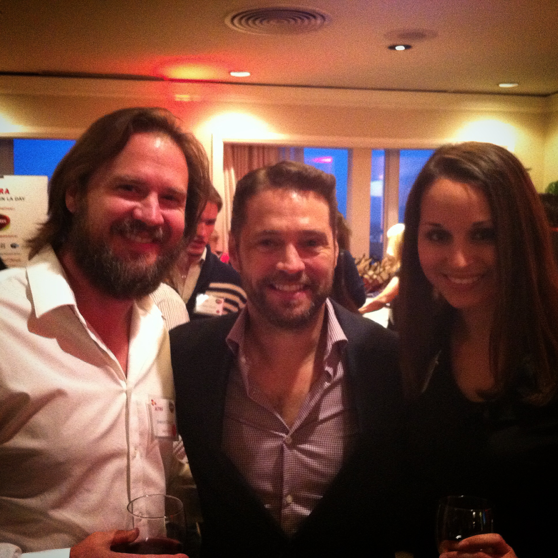 At the Beverly Hilton with Fellow Canadian Jason Priestley, actor, director and star of Beverly hills 90210