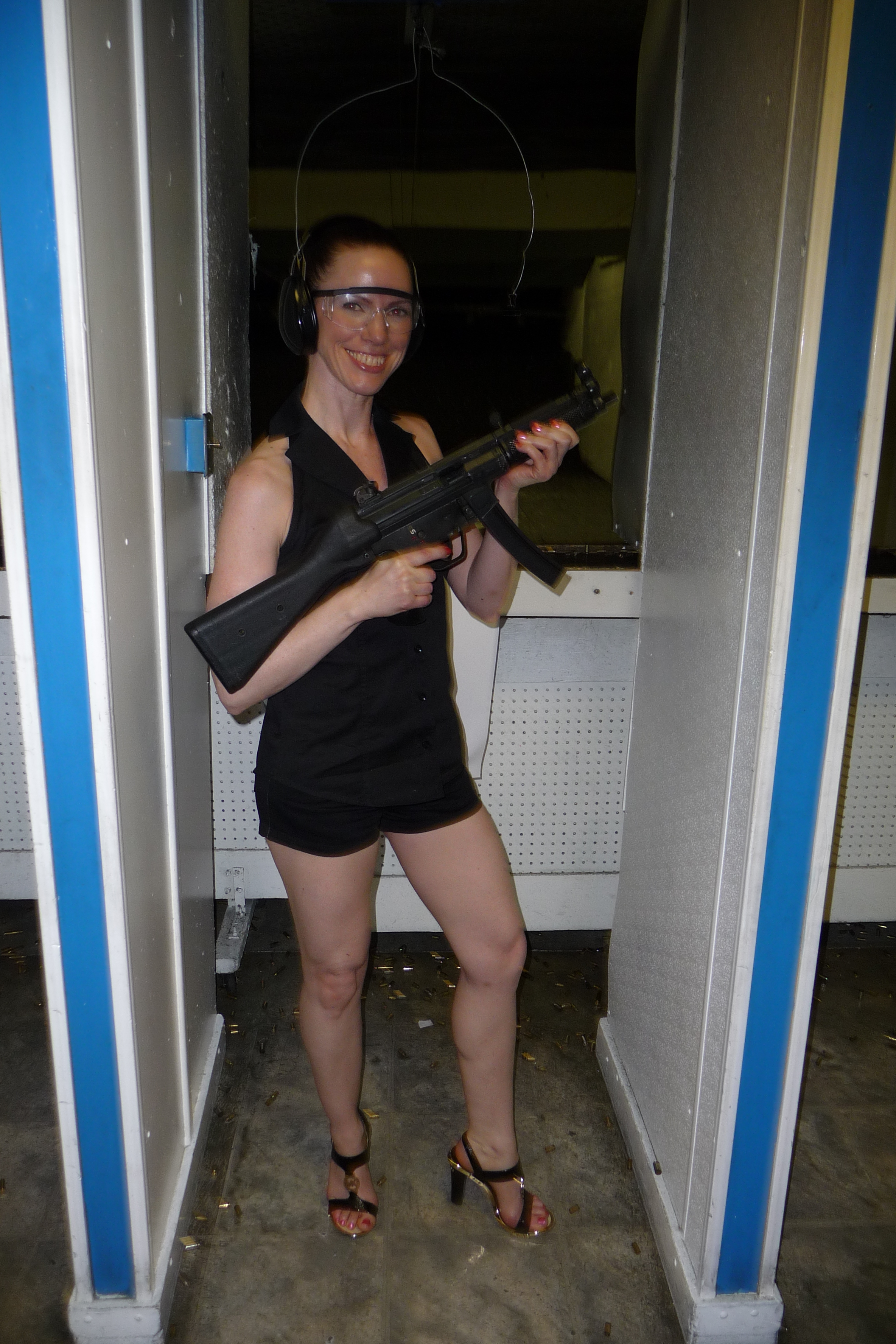 Rosemarie Griffin, Actress & Model at the firing range in Las Vegas, Nevada, March 2009