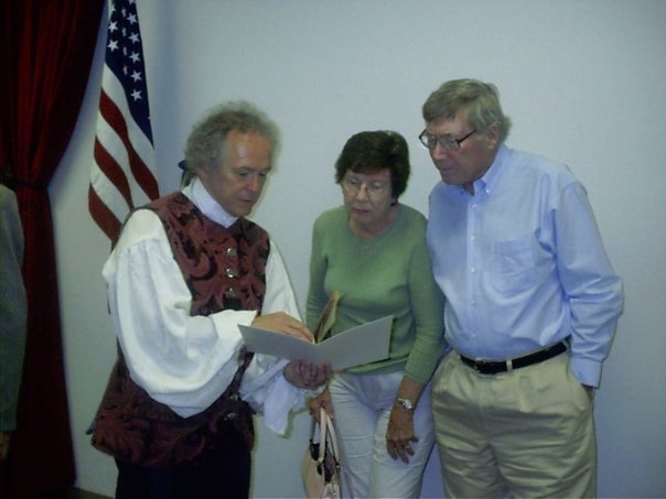 GregRobin Smith (G.Robin Smith) as Benjamin Franklin - LIVE! & In Person - ated. With audience members at Hill College in Hillsboro Texas. A Chautauqua (first-person interactive historical) presentation.