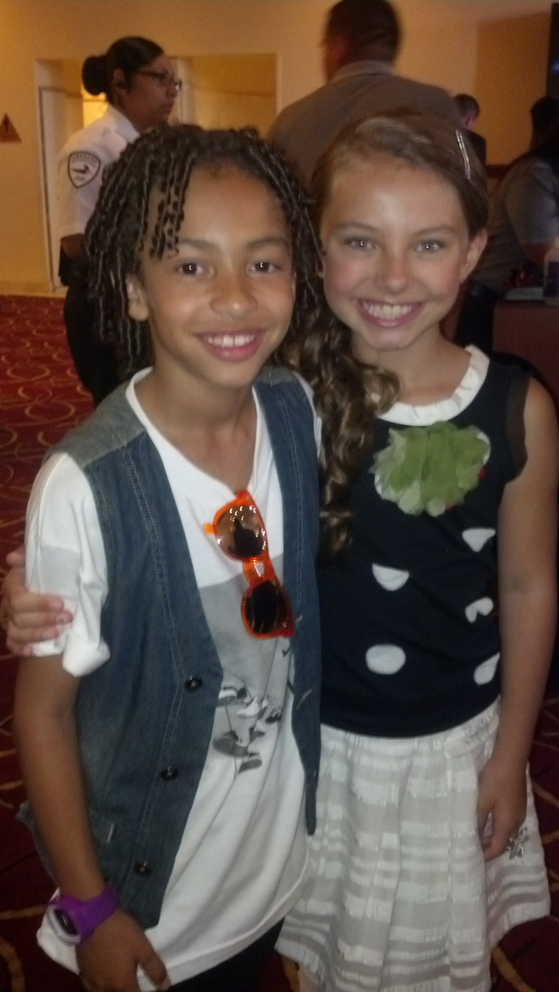 Jaden Betts with Caitlin Carmichael (Alma from Doc McStuffins) at the 