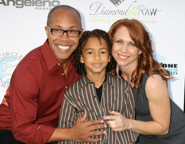 Jaden with mom (Melissa Barker) and dad (Erik Betts) at the 2011 Diamond in the Raw Stuntwomen Awards where mom won the 