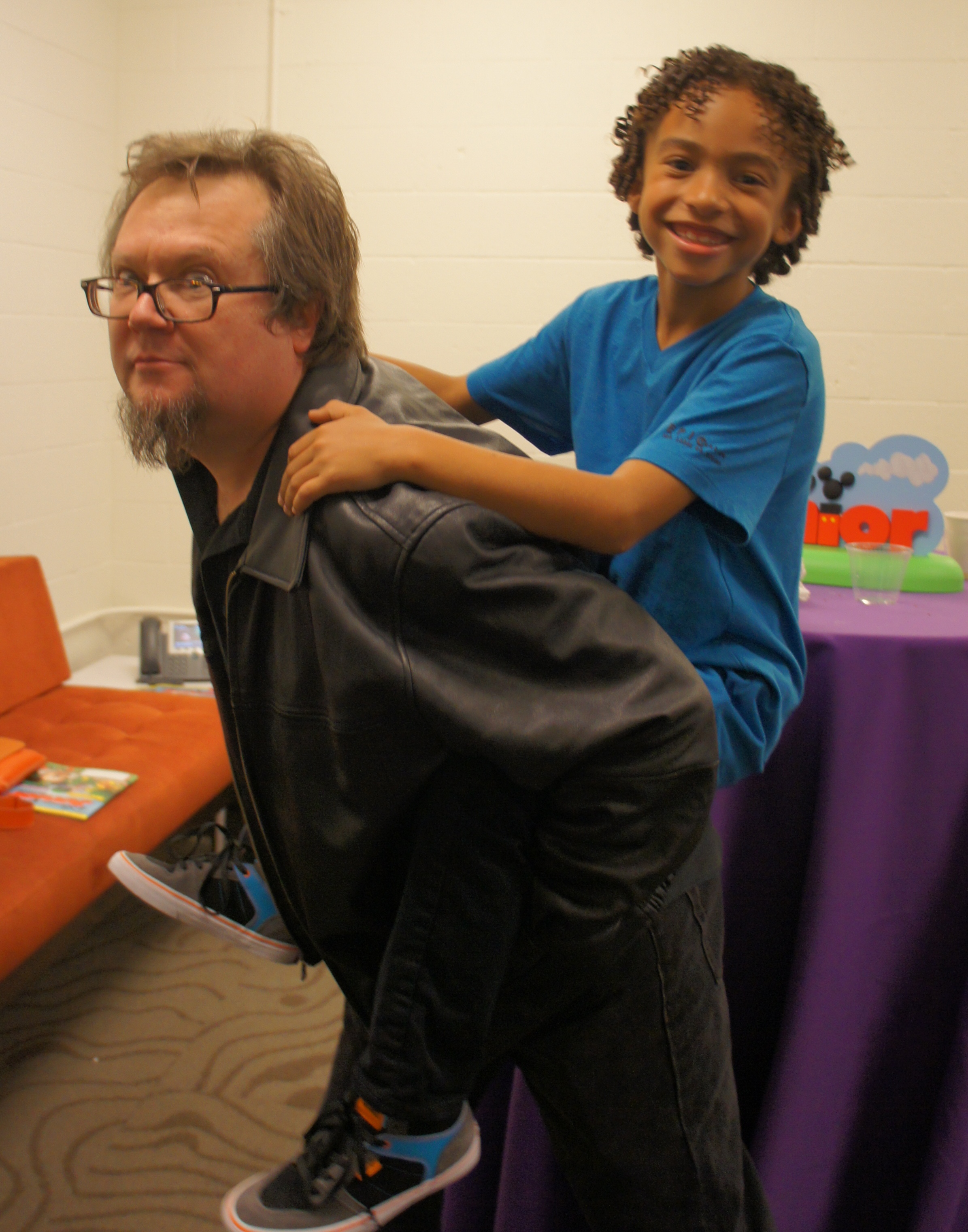 Jaden with Robbie Rist, 