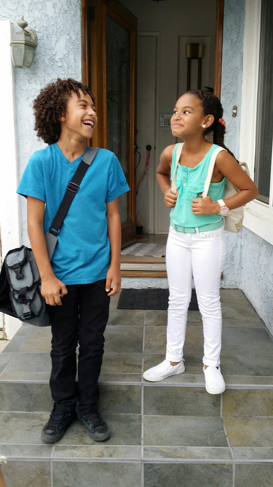 Jaden Betts on the set of Sister Code with Sade Kimora Young.