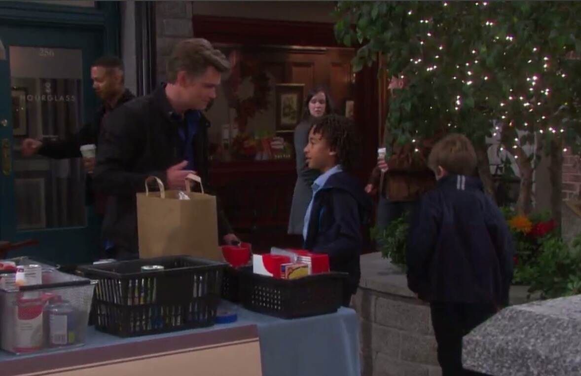 Jaden Betts (Owen) with Daniel Cosgrove (Aiden) and Connor Kalopsis (Chase) on Days of Our Lives