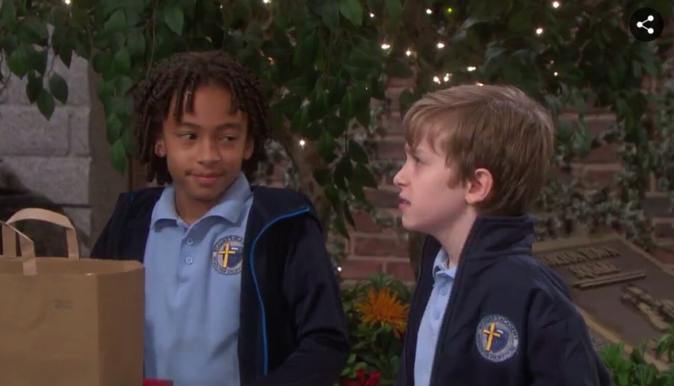 Jaden Betts (Owen) with Connor Kalopsis (Chase Jennings) on Days of Our Lives