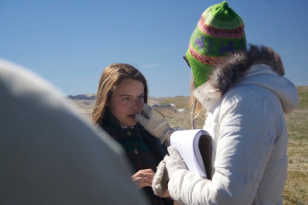 Emma with Director Chelsey Dubiel on location Little Creatures