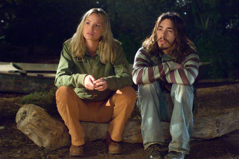 Still of Justin Long and Ashley Scott in Strange Wilderness (2008)