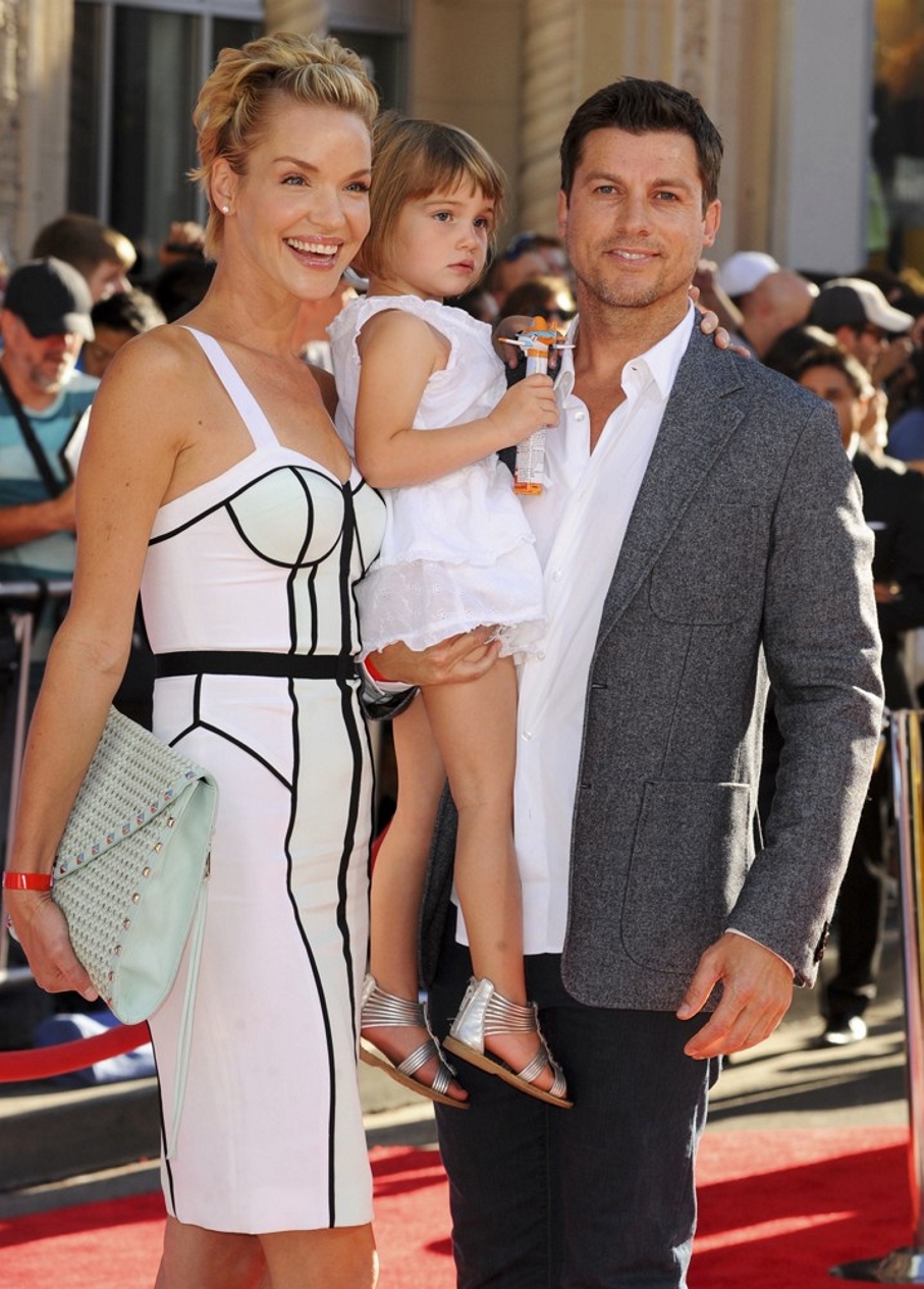 Ashley Scott, Ada Hart & Steve Hart. Los Angeles Premiere of Disney's Planes