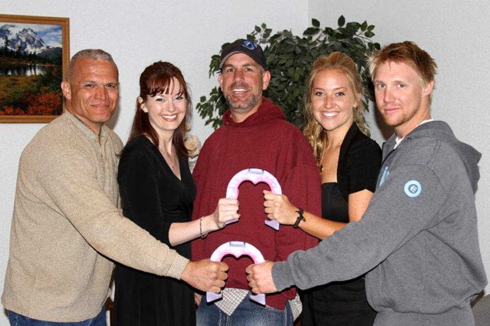 Feature Film: PITCHING HOPE, Director: Tony Mendoza, (L to R) Tim Perez, Anita Cordell, Tony Mendoza, Joni Adahl, Barney Storms