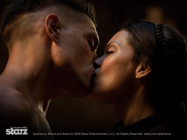 Manu Bennett and Lesley-Ann Brandt in Spartacus: Blood and Sand (2010)