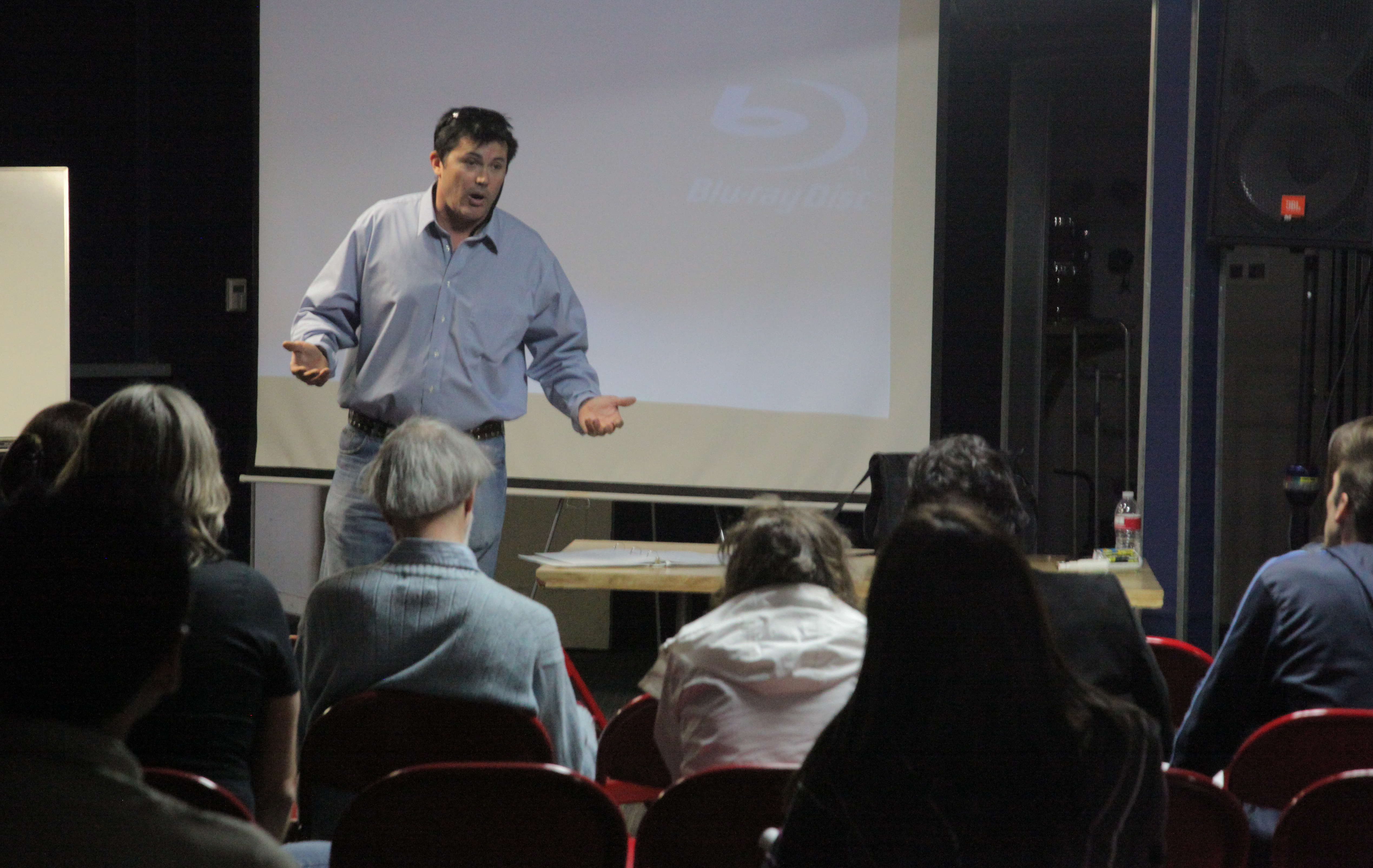 JJ Rogers teaching the Director class at the 168 Film Festival
