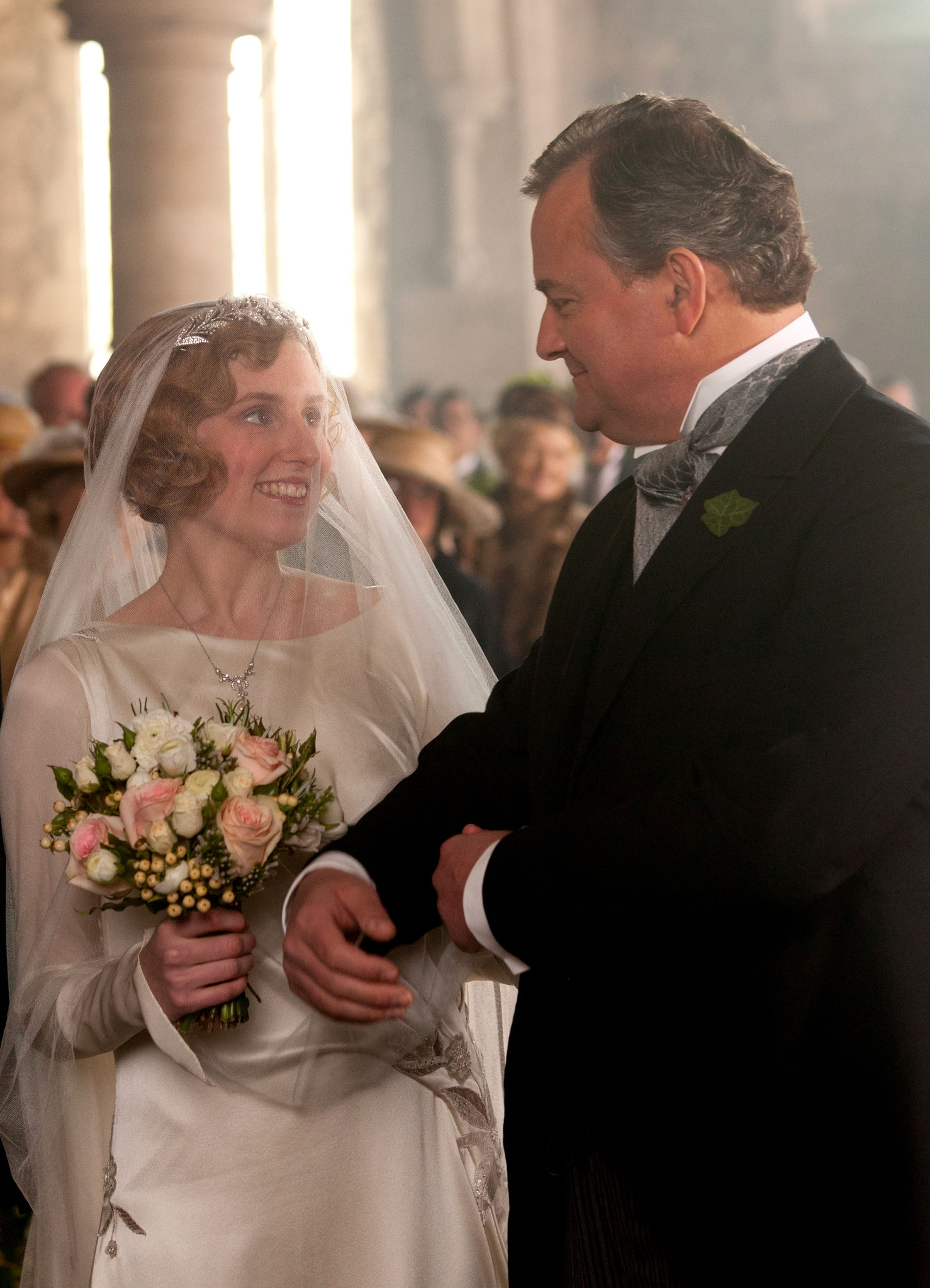 Still of Hugh Bonneville and Laura Carmichael in Downton Abbey (2010)