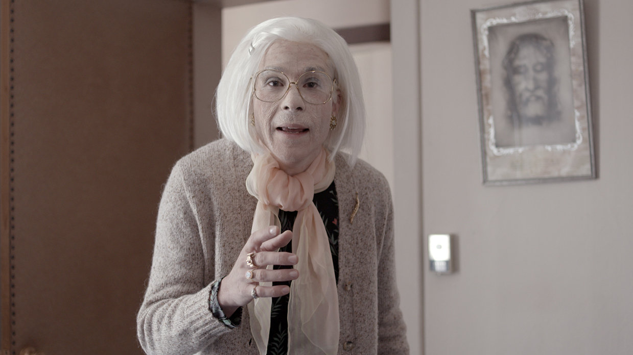 Martin Villeneuve as his grandmother in 