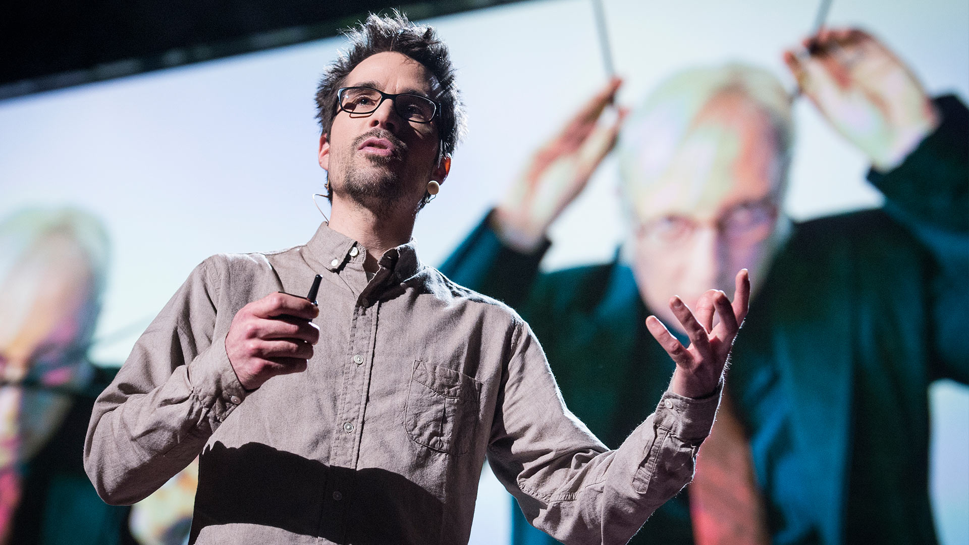 Filmmaker Martin Villeneuve at TED2013 in Long Beach, California.