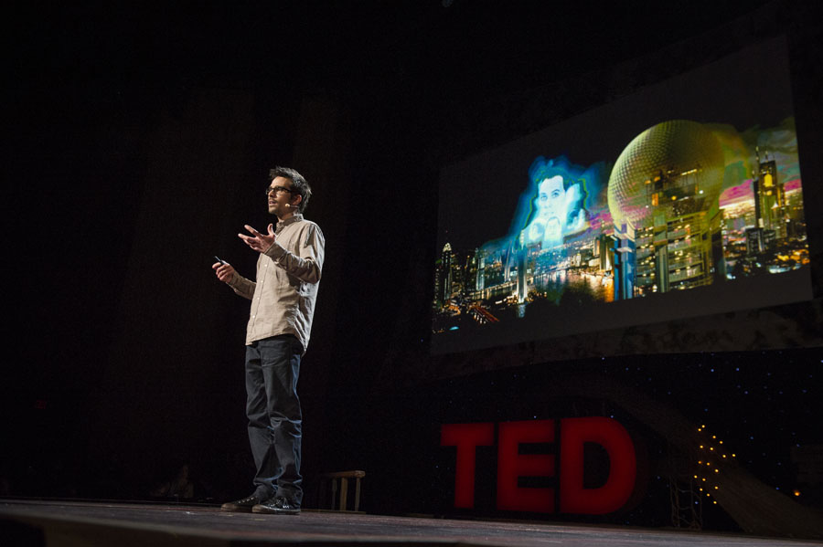 Filmmaker Martin Villeneuve at TED2013 in Long Beach, California.