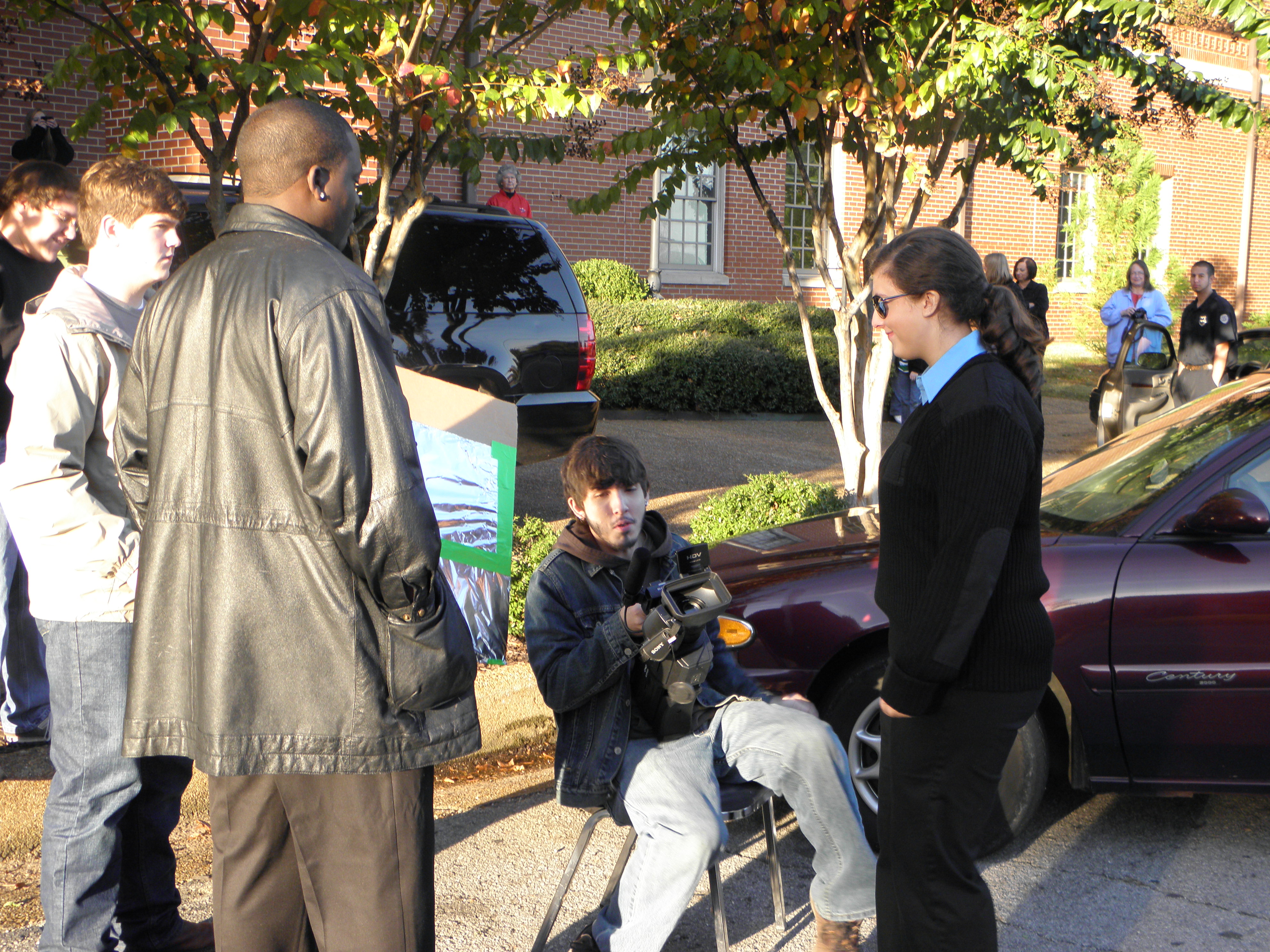 Actor/Director/Writer Craig Anderson films a scene from 