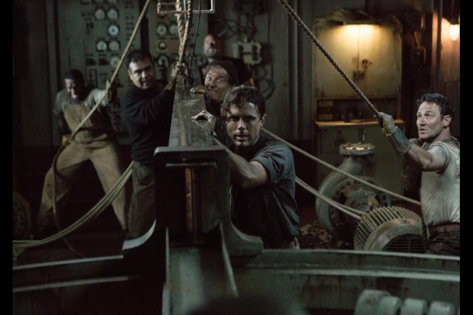 Still of Casey Affleck and Josh Stewart in The Finest Hours (2016)
