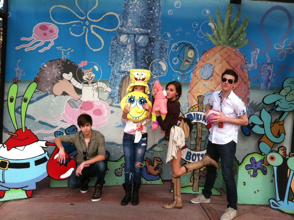 Danielle at Universal with Sterling Beaumon, Cassidy Shaffer, and Cameron Palatas