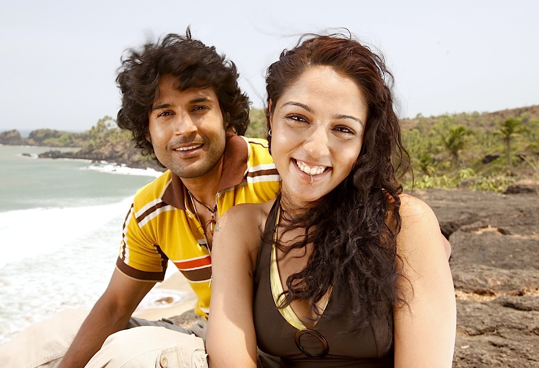 Rajeev Khandelwal and Lekha Washington on location for The Goa Run in Cabo Del Raam, Goa, India.