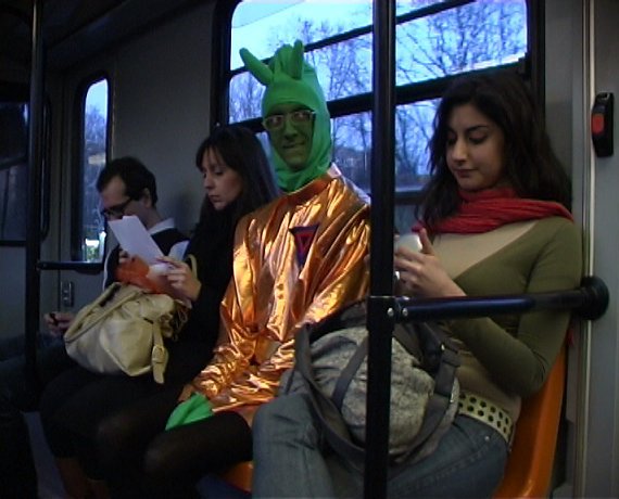 Erika Russo, George Todria, Stefania Onofrillo and Daniele Sciarretta in Aliens Inside: Tram: Part II (2010)